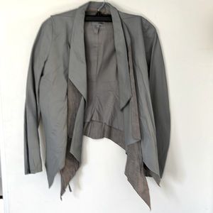 JNBY leather draped jacket